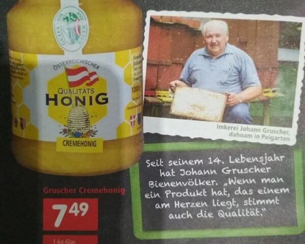 1kg Honig um 7,49 EUR